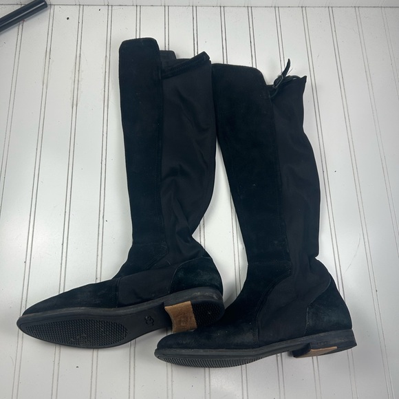 UGG Danae Suede Black Knee-High Tall Riding Women's Boots Size 8 - Picture 3 of 12